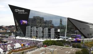 Filel photo of the U.S. Bank Stadium before an NFL football game between the Minnesota Vikings and the Green Bay Packers, Sept. 18, 2016, in Minneapolis. Andy Clayton-King | AP File